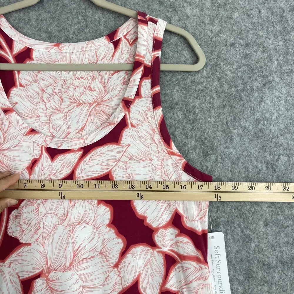 Soft Surroundings Santiago Song Dress Womens Medium Floral Tropical Resort‎ NEW